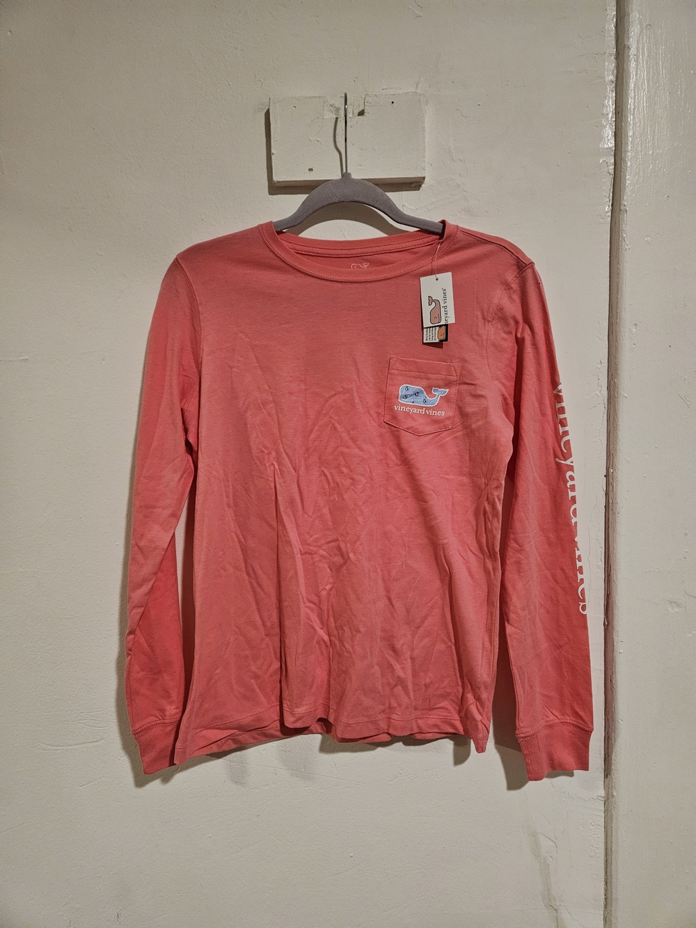 Vineyard Vines Women's Long-Sleeve Pocket Tee - Pink - Small